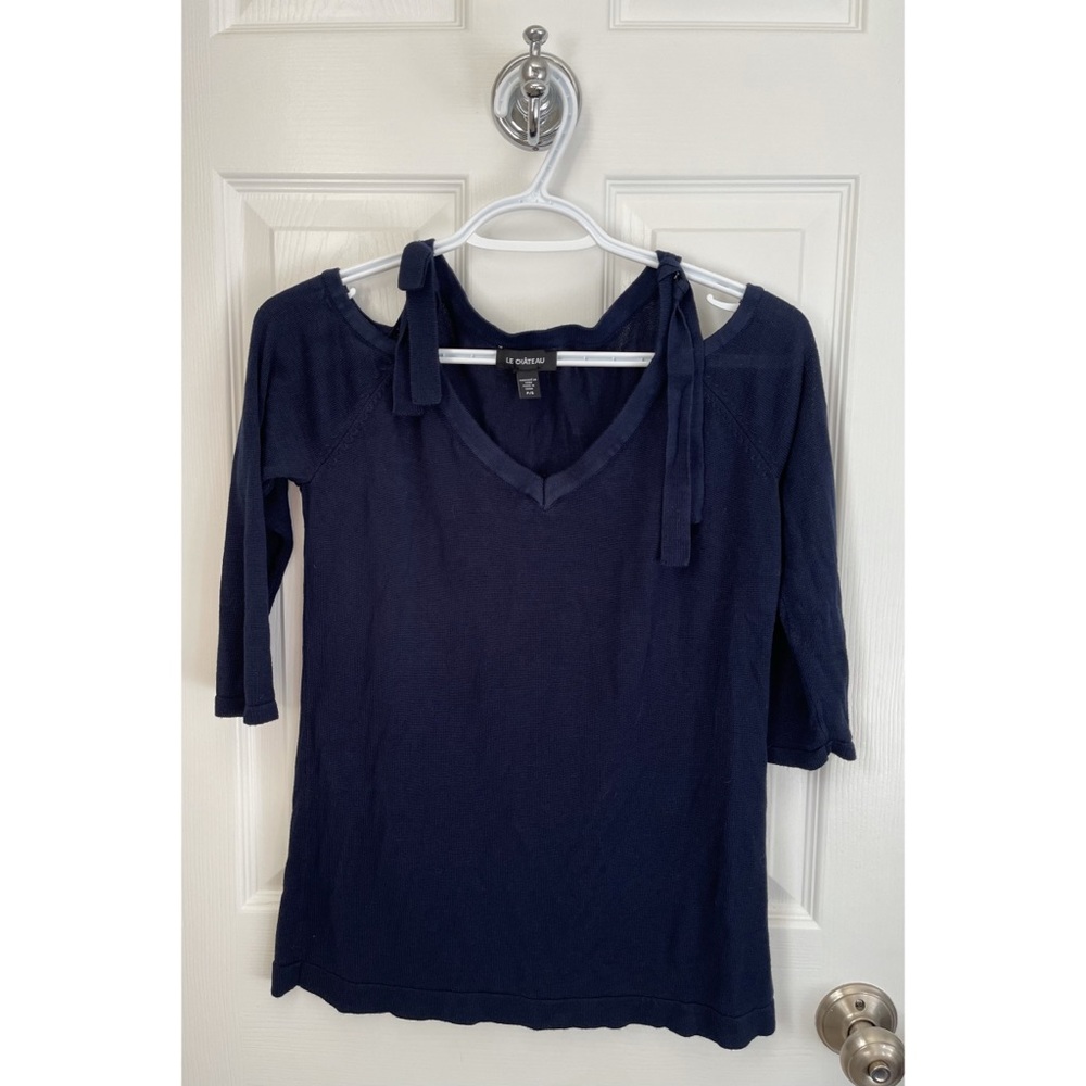 Le Chateau cold shoulder sweater small